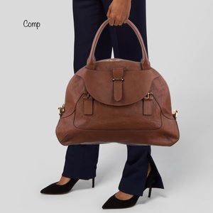 CHLOÉ brown leather dome bag, made in Italy